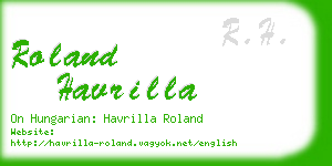 roland havrilla business card